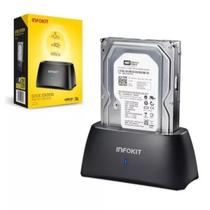 Dock station hd sata 3.5" e 2.5" hhd ou ssd usb 3.0 original transmissao 5 gpbs infokit ecase-z320 03384 Dock station hd sata 3.5" e 2.5" hhd ou ssd usb 3.0 original transmissao 5 gpbs infokit ecase-z320 03384