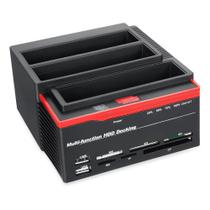 Dock Station HDD IDE 2 SATA Multifuncional Leitor De Cartão Triplo