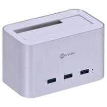 Dock Station Para HD Vinik 2.5 E 3.5 Polegadas Com 3 USB Prata