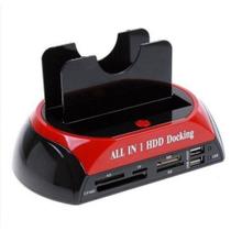 Dock Station Usb 2 Hd Case 2.5/3.5 Hdd Sata IDE Com Leitor De Cartões Universal - Knup