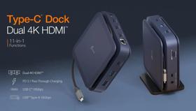 Docking Station Hub Adaptador 11 Em 1 Hub Usbc Dual 4K Hdmi