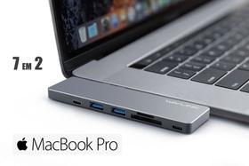 DockStation USB-C, HUB 7 em 2, Micro SD/SD, Thunderbolt 3 compatível MacBook Pro de 13" e 15" - Wavlink