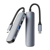 Dockstation Usbc 6 Em 1 Hdmi 4k+Sd/tf Leitor, Usb3.0 Macbook