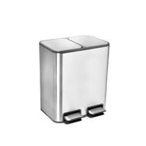 Docolflat Inox Escovado Lixeira Dupla Pedal (10l+10l) 20l - Docol