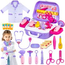Doctor Kit GIFTINBOX Kids para meninas e meninos com fantasia, 22 unidades Doctor Kit GIFTINBOX Kids para meninas e meninos com fantasia, 22 unidades