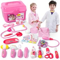 Doctor Kit Liberry para crianças de 3 a 5 anos com 30 unidades e caixa de armazenamento