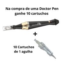 Doctor Pen - Derma Pen e Dermógrafo + 10 cartuchos 1 agulha