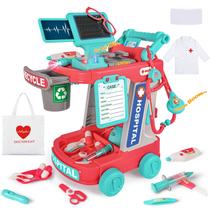 Doctor Playset MUZREES com carrinho médico e acessórios Doctor Playset MUZREES com carrinho médico e acessórios