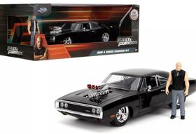 Dodge Charger R/T 1970 Velozes e Furiosos + Figura Dom Toys 1:24