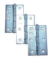 Dodradiça De Aço Ferca 3.1/2'' Com Pino Reversível Zincada Kit 3 Peças