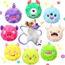 Dog Ball Toy Hydren Plush Squeaky, pacote com 8 unidades para pequenas e médias Dog Ball Toy Hydren Plush Squeaky, pacote com 8 unidades para pequenas e médias