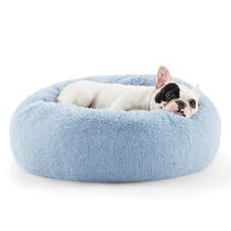 Dog Bed Bedsure Calming Donut lavável para cães pequenos, azul