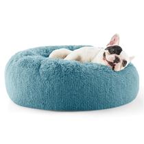Dog Bed Bedsure Calming Donut lavável para cães pequenos, azul