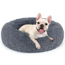 Dog Bed Rabbitgoo Fluffy Donut lavável 60x60x14,5 cm cinza escuro