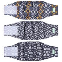 Dog Belly Band Wegreeco, lavável, masculina, preta, geométrica, L Dog Belly Band Wegreeco, lavável, masculina, preta, geométrica, L