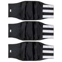 Dog Belly Wrap Wegreeco lavável GG preta (pacote com 3)