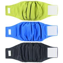 Dog Belly Wrap Wegreeco lavável para cães machos, pacote pequeno com 3