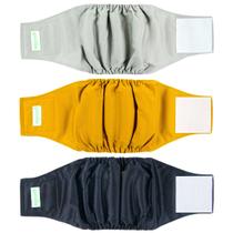 Dog Belly Wrap Wegreeco lavável para cães machos, pacote pequeno com 3