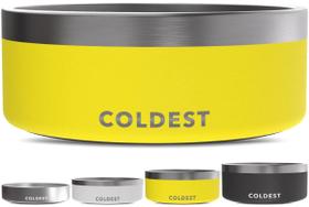Dog Bowl The Coldest Water em aço inoxidável 1,9 L, amarelo solar Dog Bowl The Coldest Water em aço inoxidável 1,9 L, amarelo solar