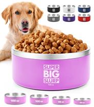 Dog Bowl Tuff Pupper em aço inoxidável isolado pesado
