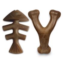 Dog Chew Toys Benebone Fishbone/Wishbone, conjunto de 1 pequeno