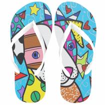 Dog Chinelo Romero Britto Cachorro Pet desenho. Presente Infantil menina e menino