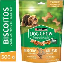 Dog chow biscoitos frango mini e pequeno 500g