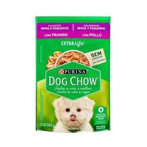 Dog chow sache filhotes extra life min/peq frango 100g