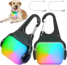Dog Collar Light Outpest 4 Modes Clip on Recarregável, pacote com 2
