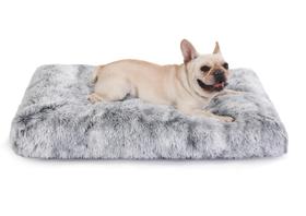 Dog Crate Bed Bedfolks, pelúcia impermeável com capa removível Dog Crate Bed Bedfolks, pelúcia impermeável com capa removível