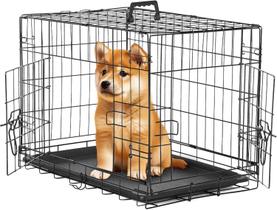 Dog Crate Simple Deluxe de 24 polegadas com porta dupla divisória