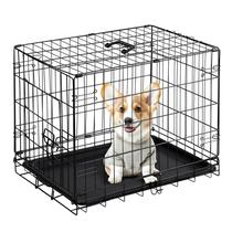 Dog Crate Simple Deluxe, porta única de 60 cm com bandeja de plástico