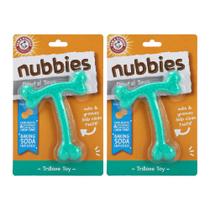 Dog Dental Chew Toy Arm & Hammer T-Bone, pacote com 2 unidades de manteiga de amendoim Dog Dental Chew Toy Arm & Hammer T-Bone, pacote com 2 unidades de manteiga de amendoim