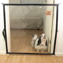Dog Door Mabuu Tela de Proteção para Portas - 110 cm x 90 cm - Preto