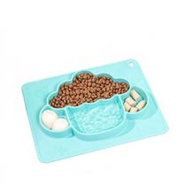 Dog Food Plate Pet Puppy Cat Feeding Pad Silicone Dog Feeder Food Bowls Dish Feed Placement Dog Acessórios de cão Alimentação de cães