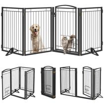 Dog Gate Klarana 203x81 cm Cerca dobrável de metal para animais de estimação