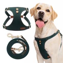 Dog Harness Puppytie No Pull para cães médios, verde jeans