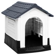 Dog House vidaXL cinza, branco, preto Polipropileno pequeno