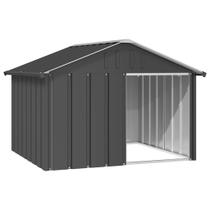 Dog House vidaXL em aço galvanizado antracite para cães grandes Dog House vidaXL em aço galvanizado antracite para cães grandes
