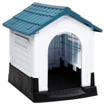 Dog House vidaXL Polipropileno durável à prova de intempéries azul