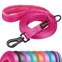 Dog Leash Didog 1,8 m, rosa choque, reflexivo para cães de médio porte