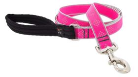 Dog Leash Lupine Pet, diamante rosa reflexivo de 1 polegada x 1,8 m Dog Leash Lupine Pet, diamante rosa reflexivo de 1 polegada x 1,8 m