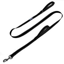 Dog Leash Max e Neo Double Handle Traffic Reflective Black Dog Leash Max e Neo Double Handle Traffic Reflective Black
