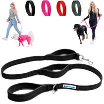 Dog Leash Shed Defender Standard de 5 pés com 3 alças acolchoadas