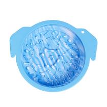 Dog Lick Mat Slow Feeder de silicone com base de sucção azul Dog Lick Mat Slow Feeder de silicone com base de sucção azul