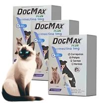 Dog Max Plus Gatos Ação 4 em 1 Anti pulgas, carrapatos, vermes e sarna 12 Comp 5kg