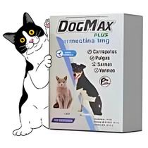 Dog Max Plus Gatos Ação 4 em 1 Anti pulgas, carrapatos, vermes e sarna 4 Comp 5kg