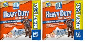 Dog Pads OUT! Absorvente Heavy Duty XXL (30 unidades) (pacote com 2)