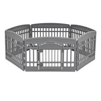 Dog Playpen Amazon Basics, 6 painéis, 60 cm de altura, cinza escuro