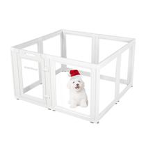 Dog Playpen Everfront, plástico acrílico transparente, interior, 8 painéis